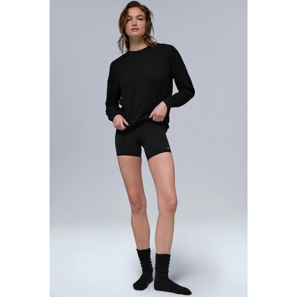 alo Soho Pullover in Black Small Womens Athletic Long Sleeve Top - Picture 11 of 11
